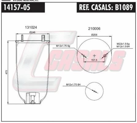 Bellow, air suspension (B1089)