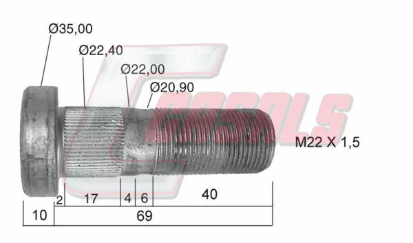 Wheel Stud (21484)