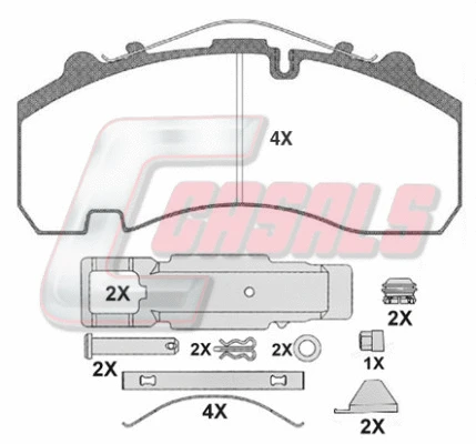 Brake Pad Set, disc brake (BKM133)