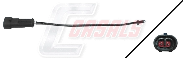 Warning Contact, brake pad wear (50255)