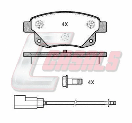 Brake Pad Set, disc brake (BKM486)