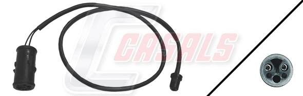 Warning Contact, brake pad wear (50006)
