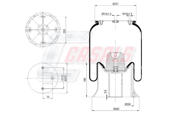 Bellow, air suspension (B2738)