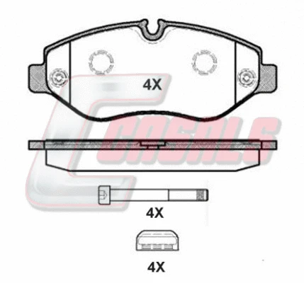 Brake Pad Set, disc brake (BKM115)