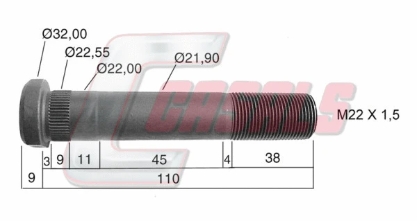 Wheel Stud (21217)