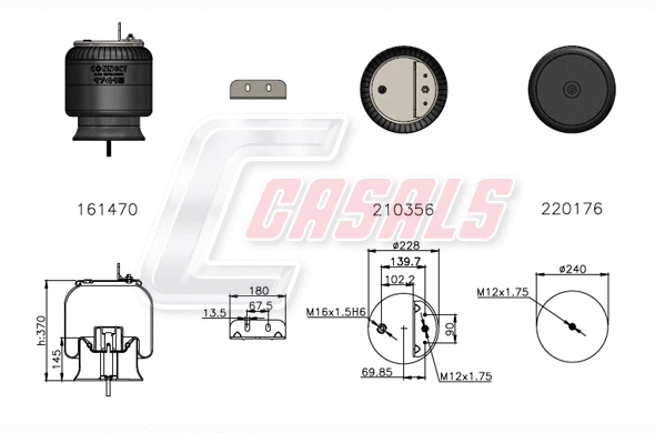 Bellow, air suspension (B2817)