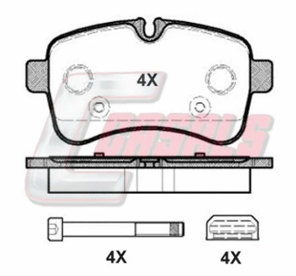 Brake Pad Set, disc brake (BKM232)