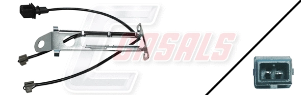 Warning Contact, brake pad wear (50199)