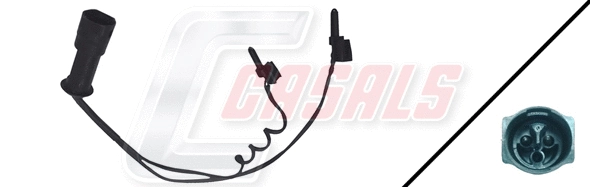 Warning Contact, brake pad wear (50088)