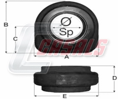 Suspension, propshaft (ST62)