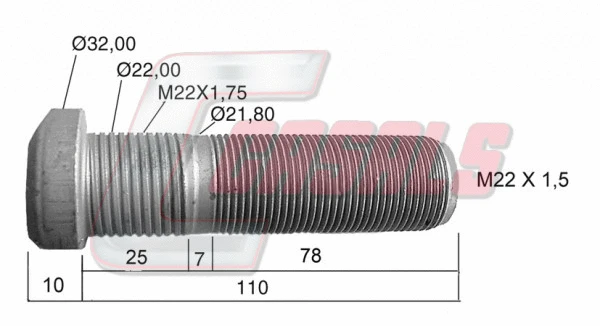 Wheel Stud (21493)
