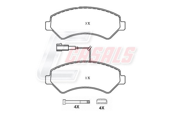 Brake Pad Set, disc brake (BKM466)