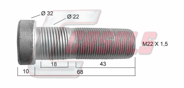 Wheel Stud (21462)