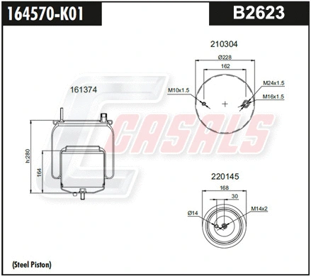 Bellow, air suspension (B2623)