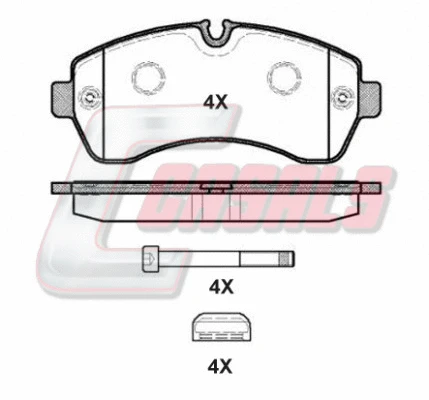 Brake Pad Set, disc brake (BKM121)