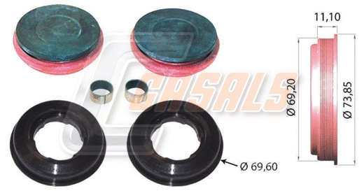 Repair Kit, brake caliper (MD1019)