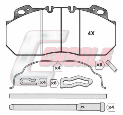 Brake Pad Set, disc brake (BKM1047)