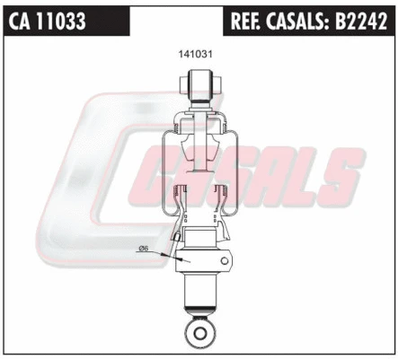Shock Absorber, driver cab suspension (B2242)
