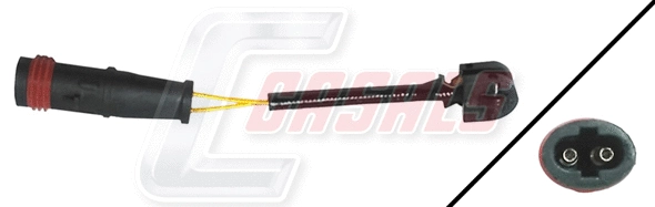 Warning Contact, brake pad wear (50241)