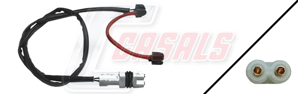 Warning Contact, brake pad wear (50110)