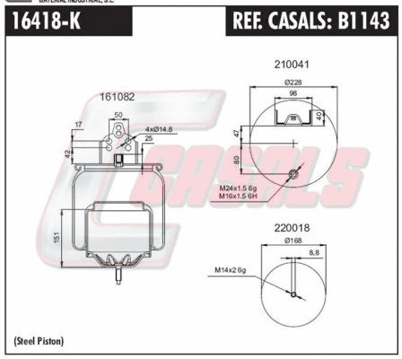 Bellow, air suspension (B1143)