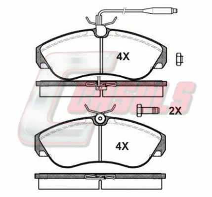Brake Pad Set, disc brake (BKM968)