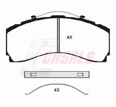 Brake Pad Set, disc brake (BKM246)