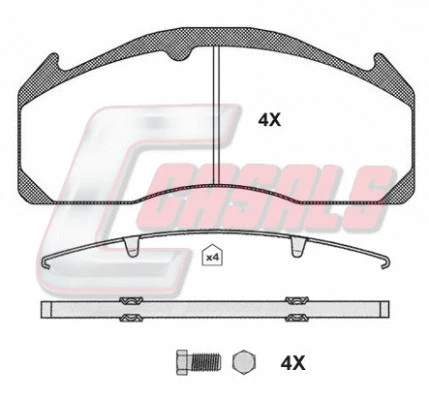 Brake Pad Set, disc brake (BKM1388)