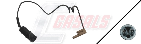 Warning Contact, brake pad wear (50084)