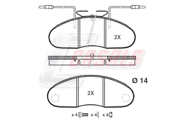 Brake Pad Set, disc brake (BKM791)
