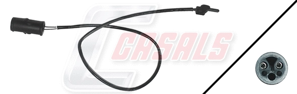 Warning Contact, brake pad wear (50007)