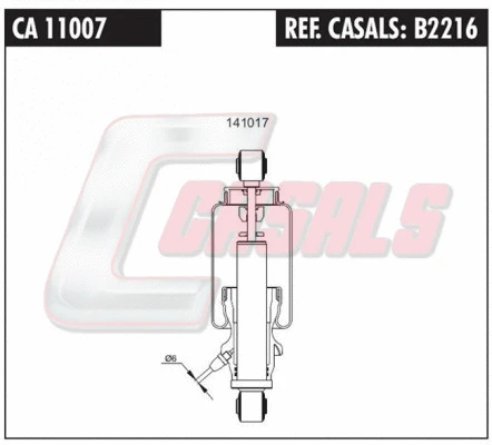 Shock Absorber, driver cab suspension (B2216)