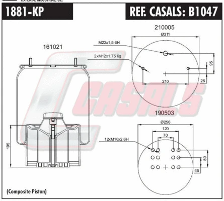 Bellow, air suspension (B1047)