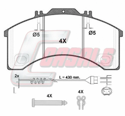 Brake Pad Set, disc brake (BKM773)