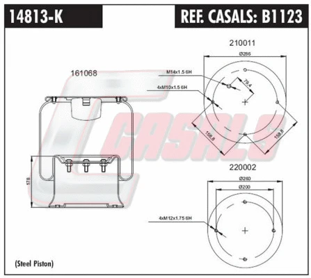 Bellow, air suspension (B1123)