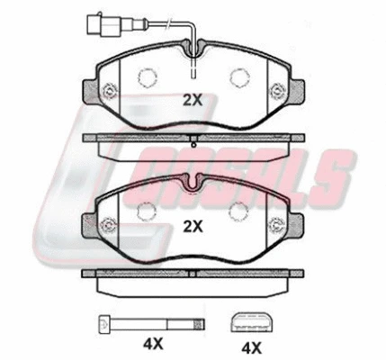 Brake Pad Set, disc brake (BKM229)