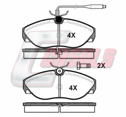 Brake Pad Set, disc brake (BKM967)