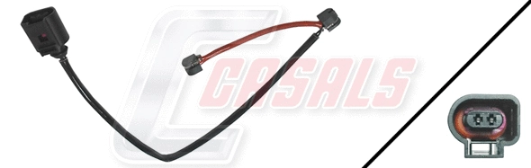 Warning Contact, brake pad wear (50223)