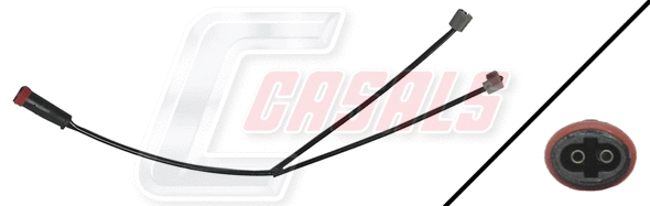 Warning Contact, brake pad wear (50160)