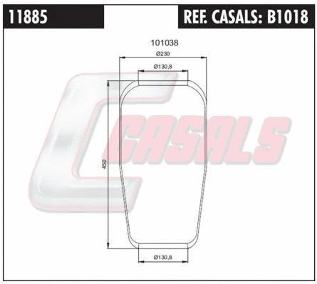Bellow, air suspension (B1018)