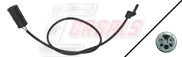 Warning Contact, brake pad wear (50035)