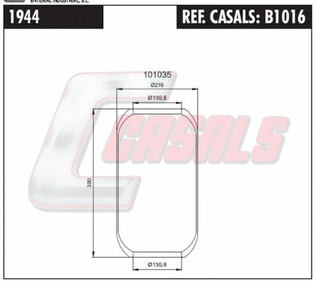 Bellow, air suspension (B1016)