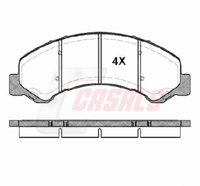 Brake Pad Set, disc brake (BKM258)