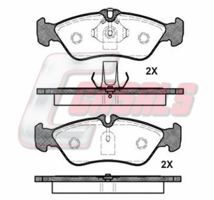 Brake Pad Set, disc brake (BKM1045)