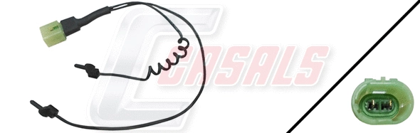 Warning Contact, brake pad wear (50225)