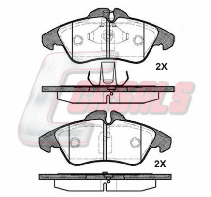 Brake Pad Set, disc brake (BKM1038)