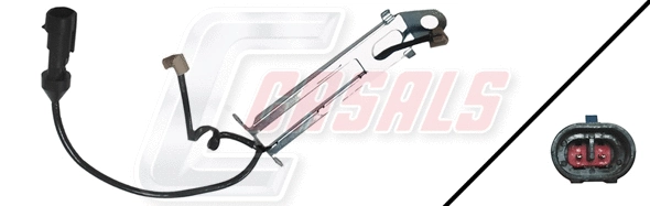 Warning Contact, brake pad wear (50155)