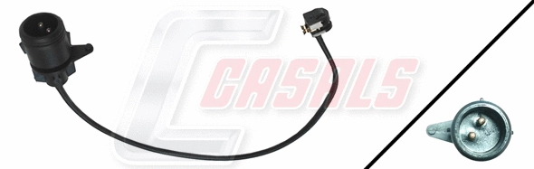 Warning Contact, brake pad wear (50207)