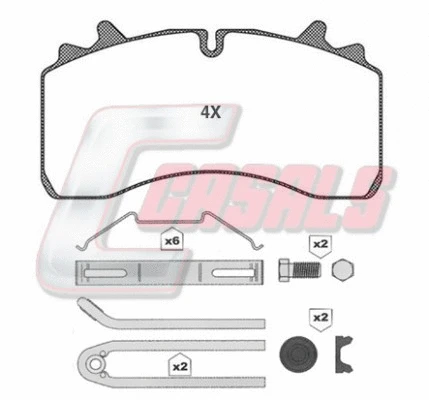 Brake Pad Set, disc brake (BKM005)