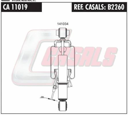 Shock Absorber, driver cab suspension (B2260)